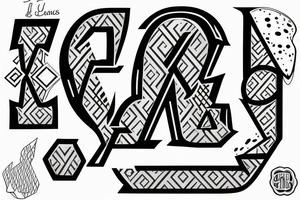 Make a tattoo from the letters M, Y, L tattoo idea