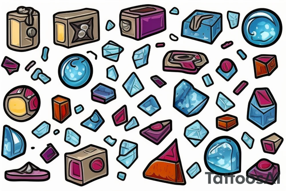 Block of ice melting in sun tattoo idea