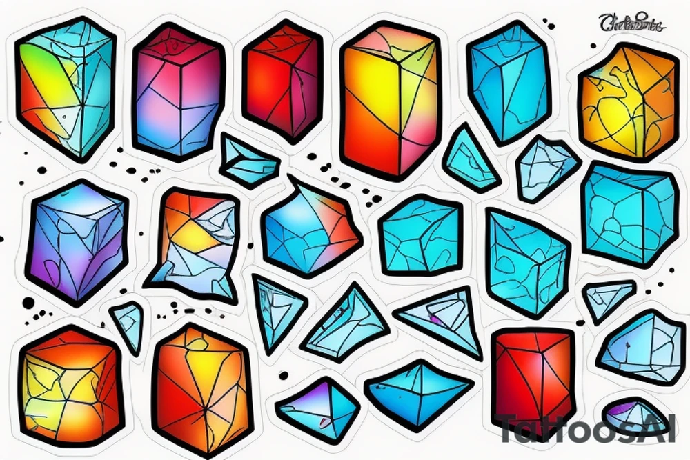 cube of ice melting in sun tattoo idea