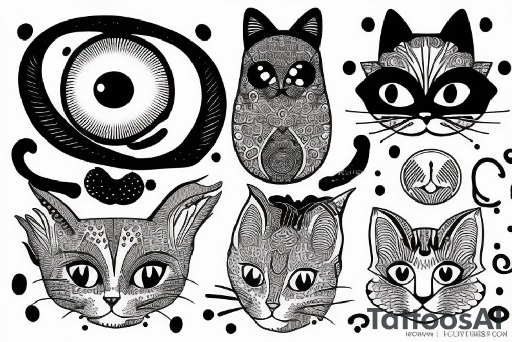 A cat 
With 3 eyes tattoo idea