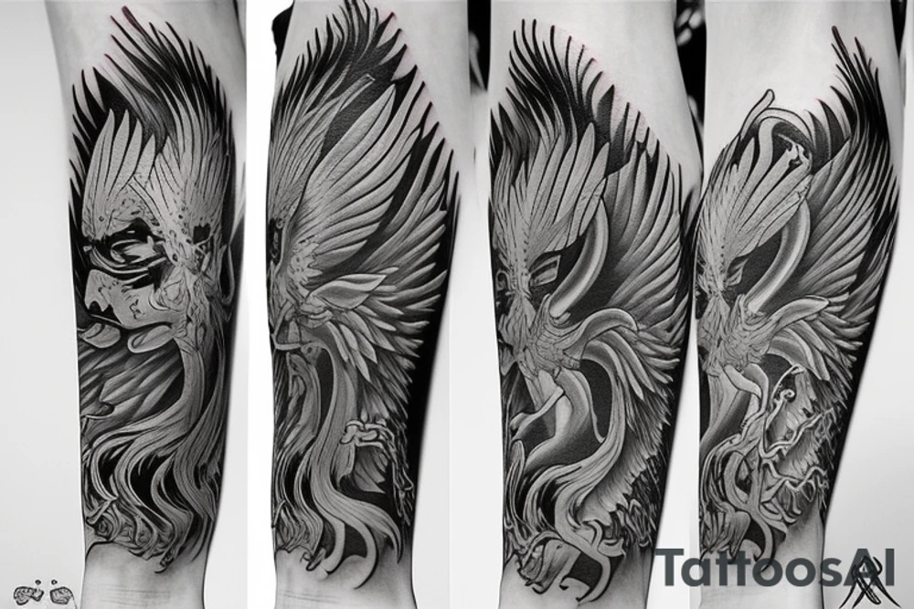Phoenix rising tattoo idea