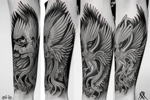 Phoenix rising tattoo idea