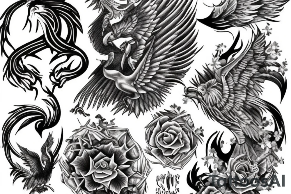 Phoenix rising tattoo idea