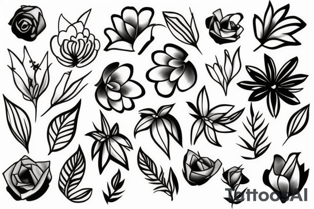 A minimal flower that resembles perseverance and toughness in difficult times. tattoo idea