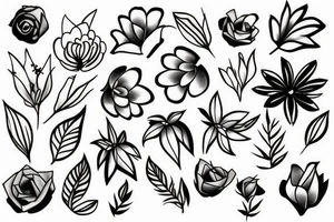 A minimal flower that resembles perseverance and toughness in difficult times. tattoo idea