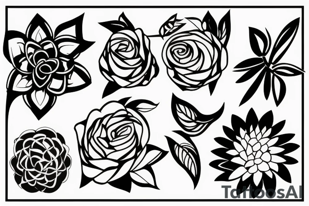 A minimal flower that resembles perseverance and toughness in difficult times. tattoo idea
