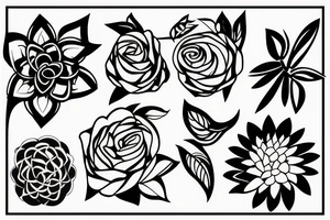 A minimal flower that resembles perseverance and toughness in difficult times. tattoo idea