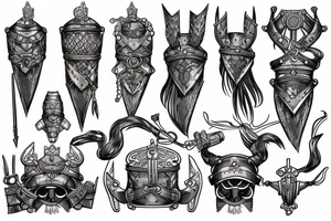 Steampunk Viking armor tattoo idea