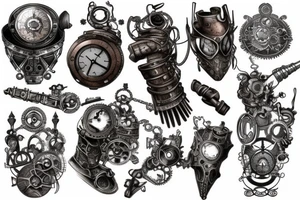 Steampunk armor tattoo idea