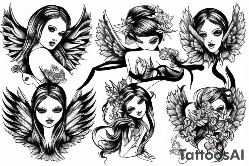 Angel tattoo idea
