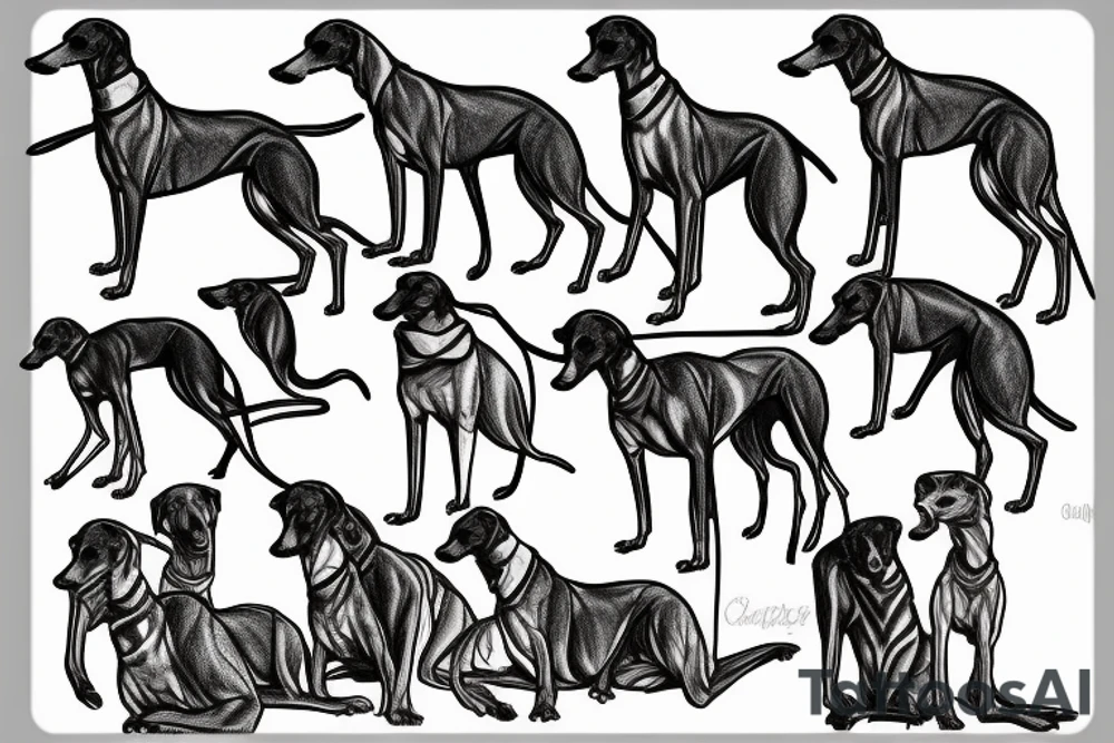greyhound tattoo idea