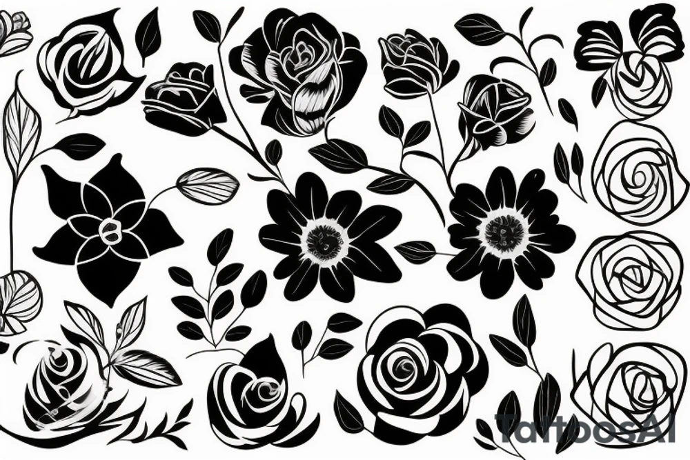 A minimal flower that resembles perseverance and toughness in difficult times. tattoo idea
