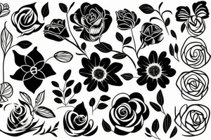 A minimal flower that resembles perseverance and toughness in difficult times. tattoo idea