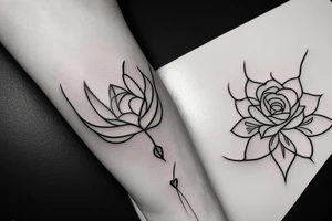A minimal flower that resembles perseverance and toughness in difficult times. tattoo idea