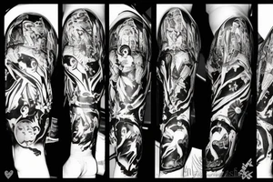 Angel shot bleeding tattoo idea