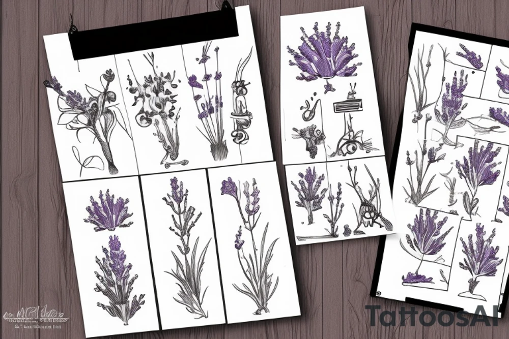 house with lavender tattoo idea