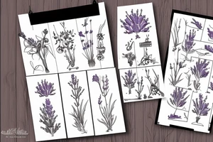 house with lavender tattoo idea