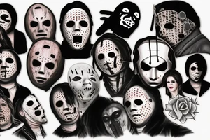 Scream, Jason, Michael Myers, leather face, Freddy tattoo idea