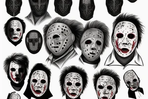 Jason Vorheas, Michael Myers, leather face, Freddy tattoo idea