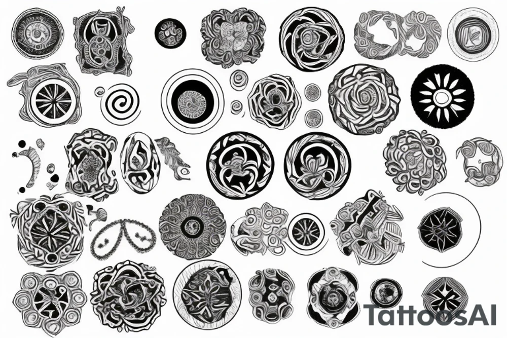 aegishalmur circled by a ring with an original pattern tattoo idea aegishalmur circled by a ring with an original pattern tattoo idea