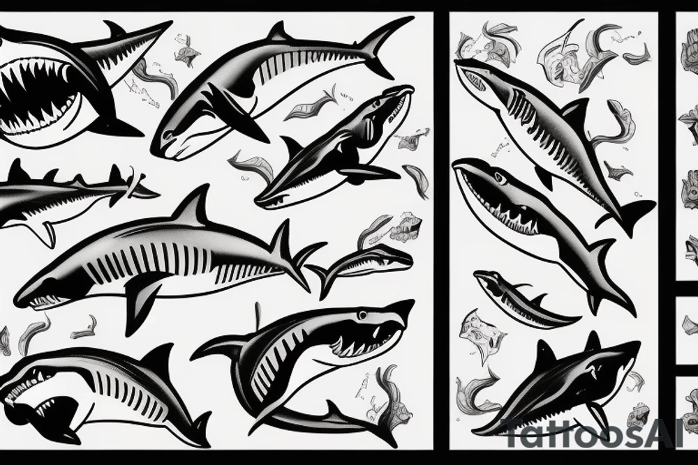 shark head tattoo idea