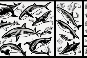 shark head tattoo idea