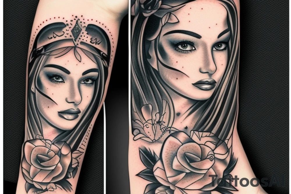 Chicano girl tattoo idea