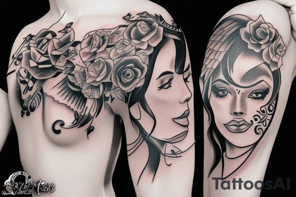 Chicano girl tattoo idea