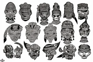 mayan culture tattoo idea