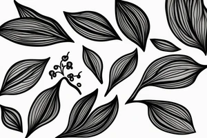 lily of the valley with leaves tattoo idea