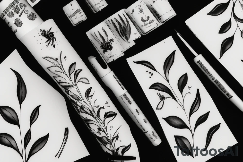 lily of the valley with leaves tattoo idea