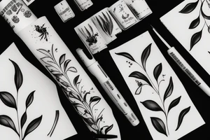 lily of the valley with leaves tattoo idea