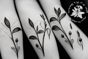 lily of the valley with leaves tattoo idea