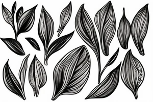 lily of the valley with leaves tattoo idea