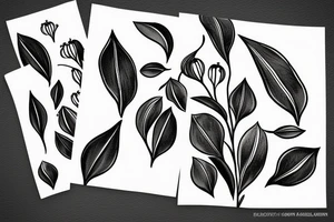 lily of the valley with leaves tattoo idea