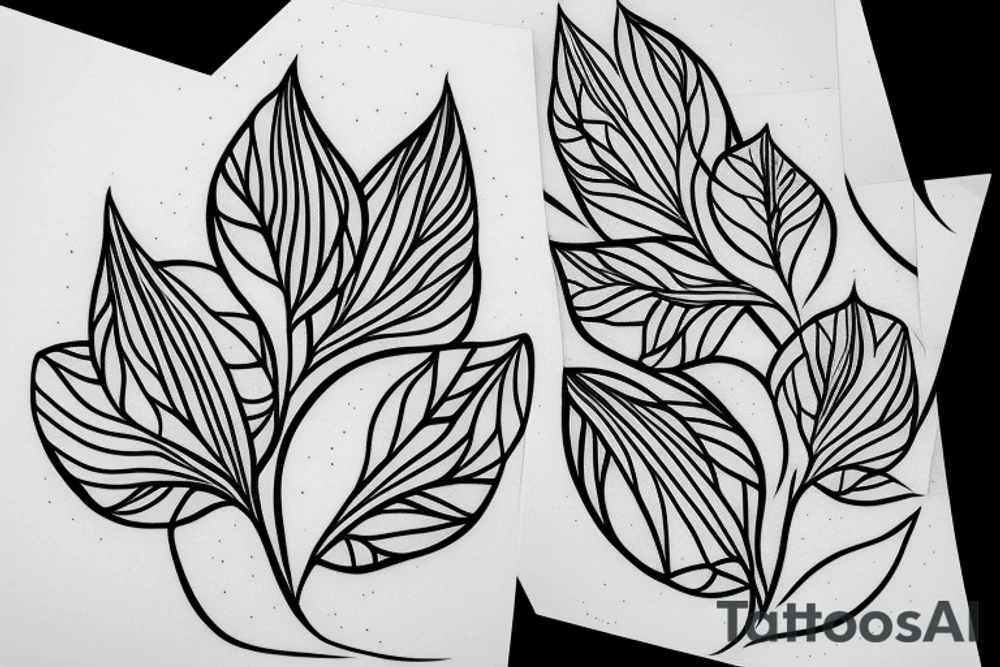 lily of the valley with leaves tattoo idea