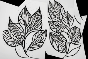lily of the valley with leaves tattoo idea