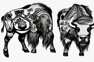 Bison warrior tattoo idea