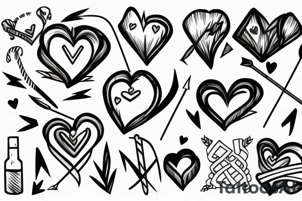 broken heart with an arrow tattoo idea