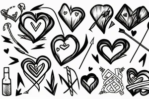 broken heart with an arrow tattoo idea