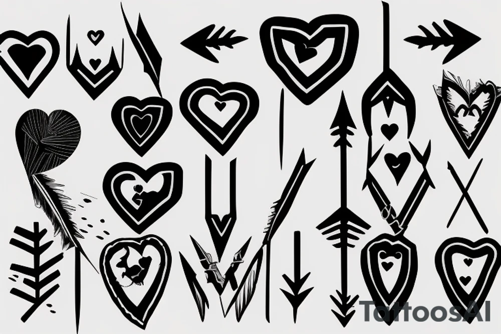 broken heart stucked with an arrow tattoo idea broken heart stucked with an arrow tattoo idea