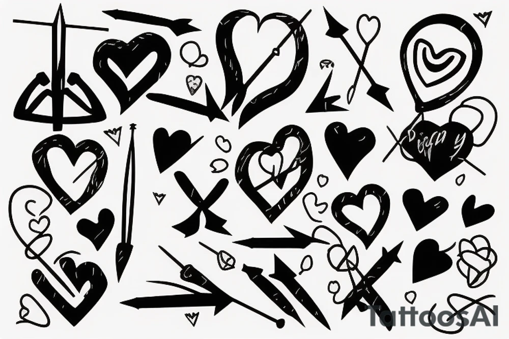 broken heart stucked with an arrow tattoo idea broken heart stucked with an arrow tattoo idea