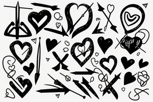 broken heart stucked with an arrow tattoo idea