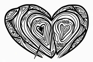broken heart stucked with an arrow tattoo idea