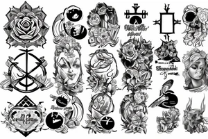 Reversed cross tattoo idea
