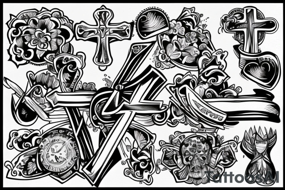 Reversed cross tattoo idea