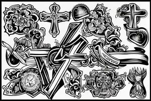 Reversed cross tattoo idea