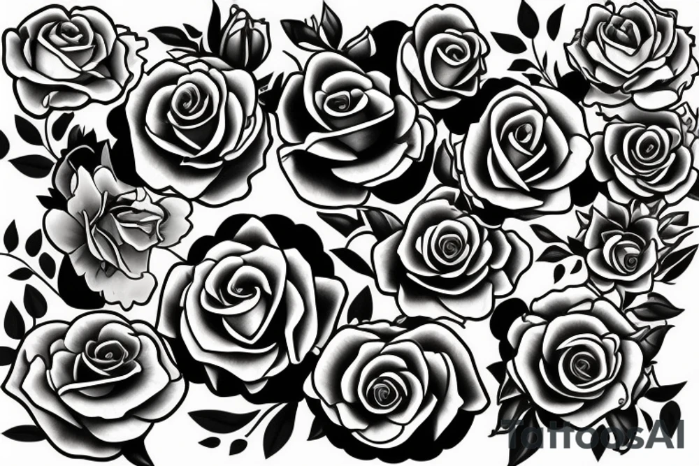 Flowers coffin tattoo idea