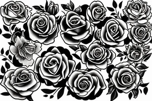 Flowers coffin tattoo idea