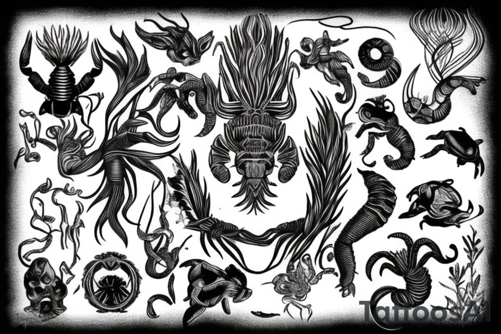 Scorpio zodiac with A and Y tattoo idea